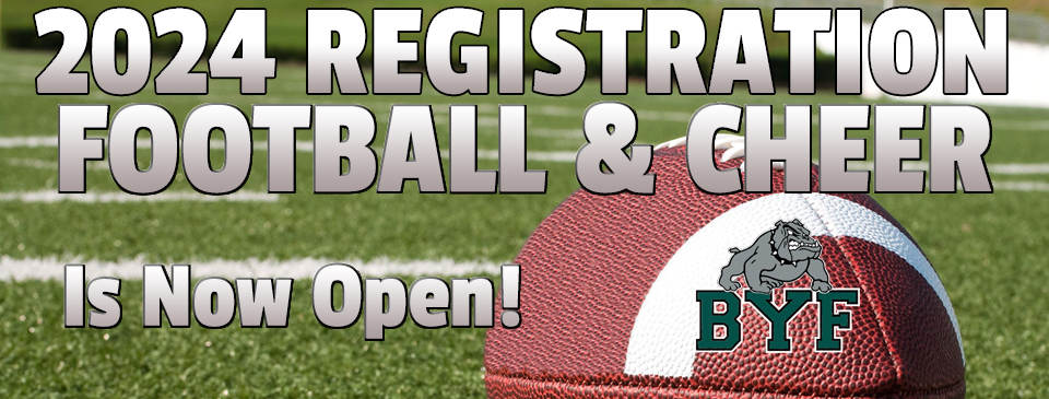 2024 Football & Cheer Registration - Click the Banner For More Information!